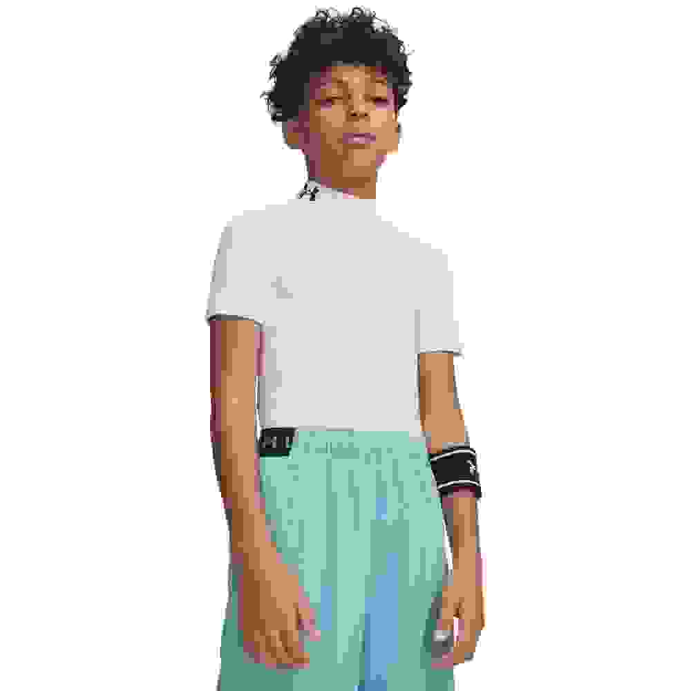 Under Armour HeatGear Mock Big Boys' White Short Sheeve Shirt